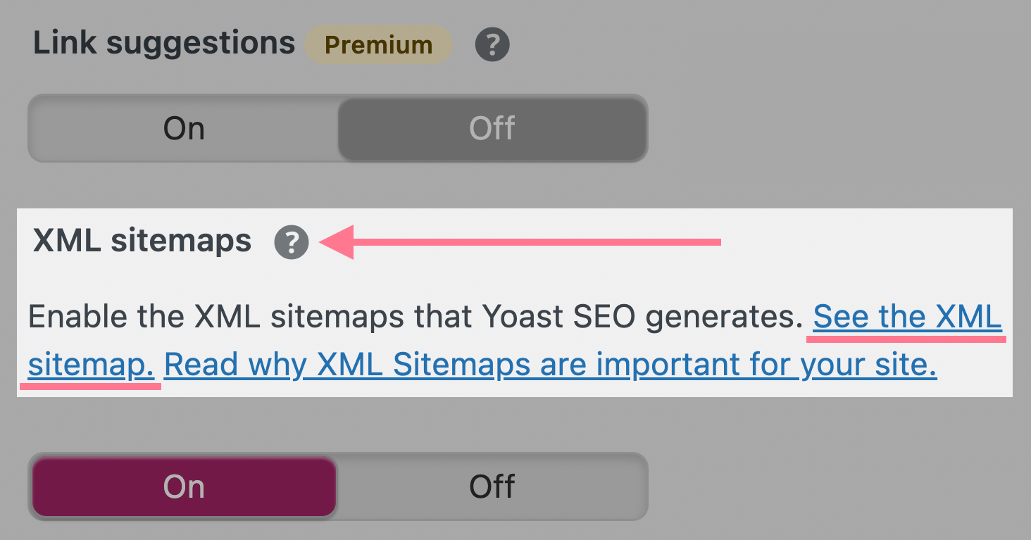 link para o sitemap no yoast