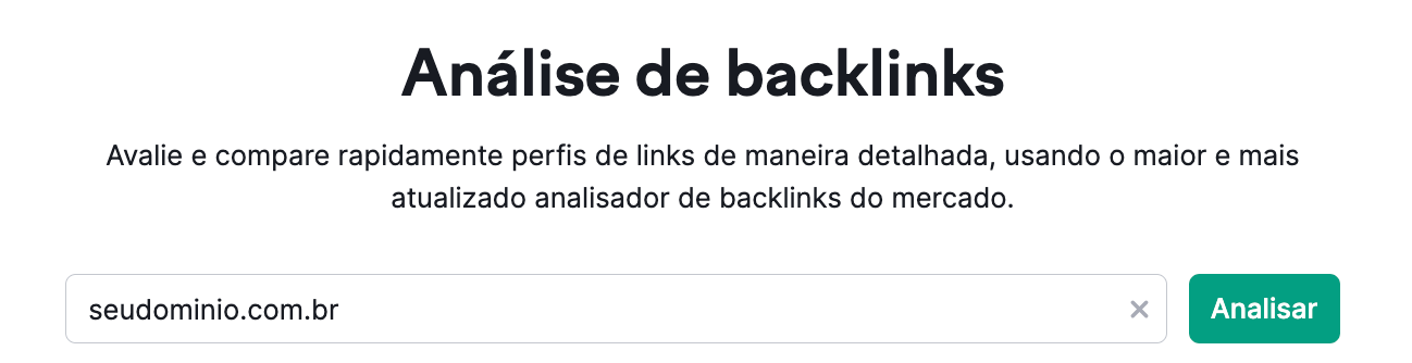 ferramenta análise de backlinks