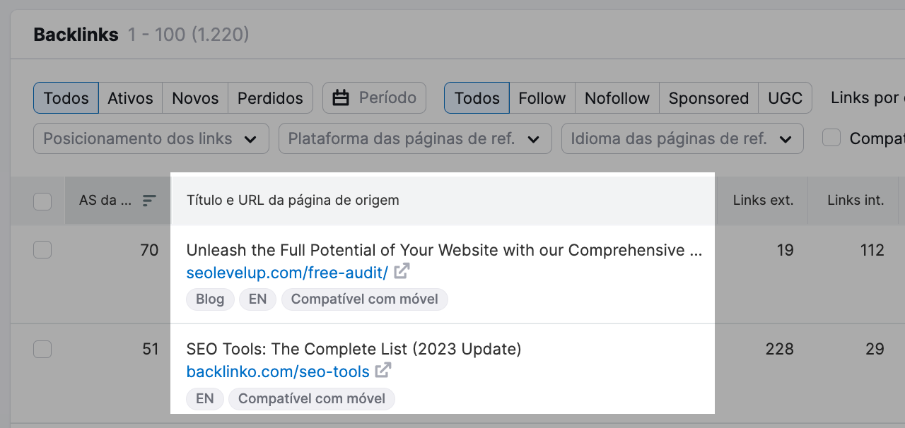 lista backlinks blog