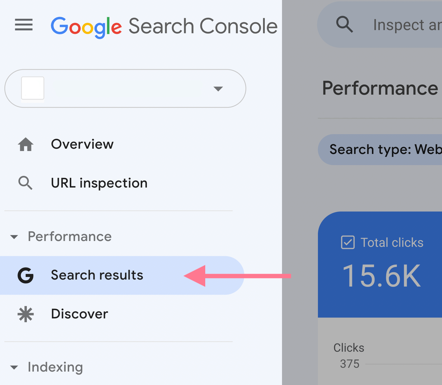 search results tab