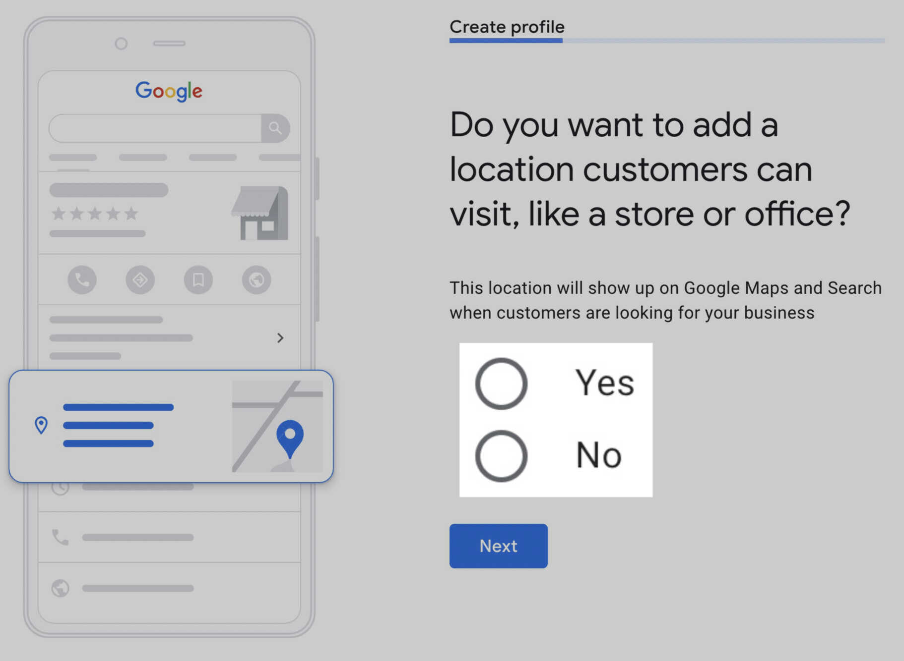 adicionando localização
