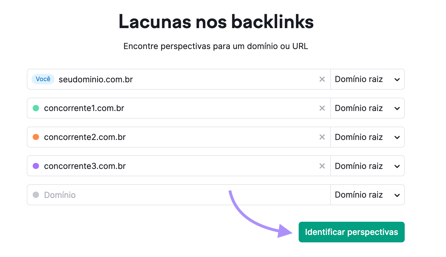 ferramenta lacunas nos backlinks