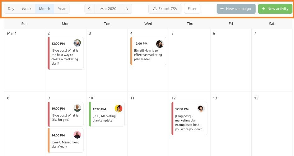 ferramenta calendário de marketing