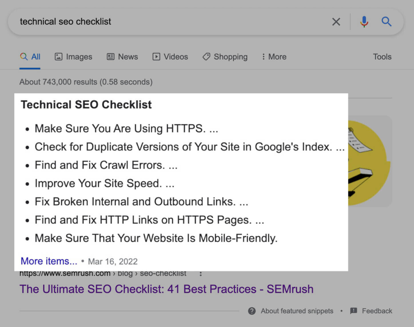 como melhorar seo - featured snippet