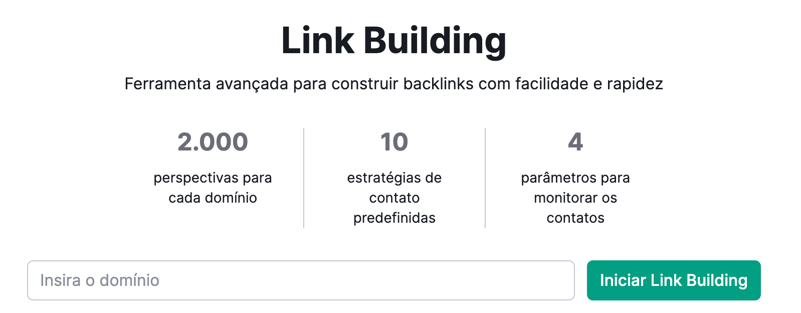 Ferramenta de link building da Semrush