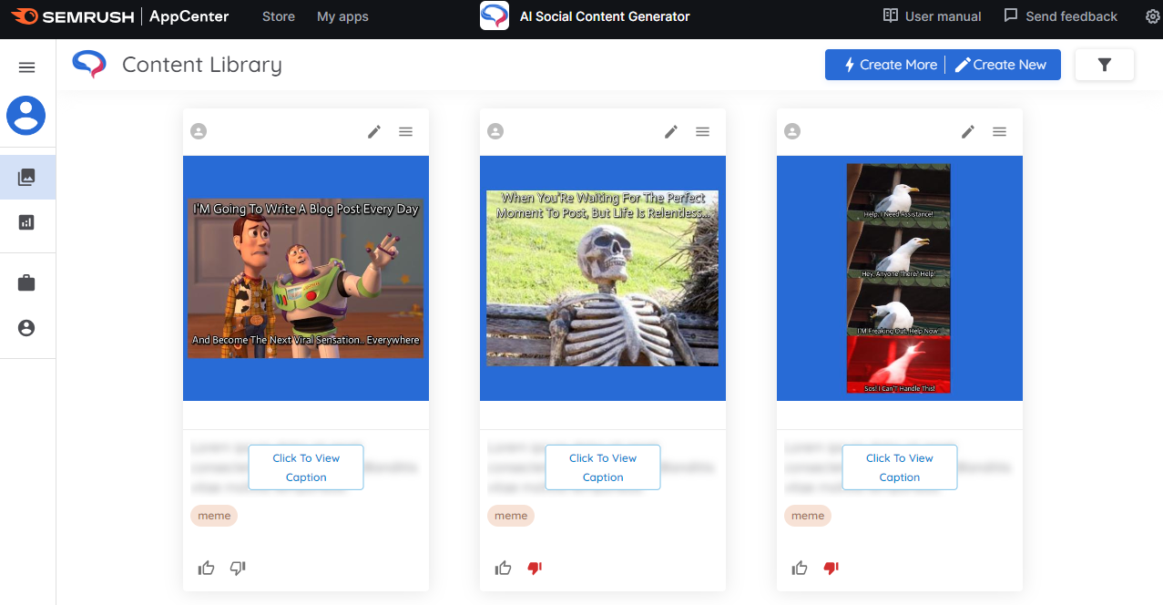 imagens criadas pelo gerador de conteúdo de ia AI Social Content Generator