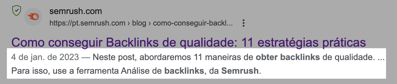 exemplo de metadescrição