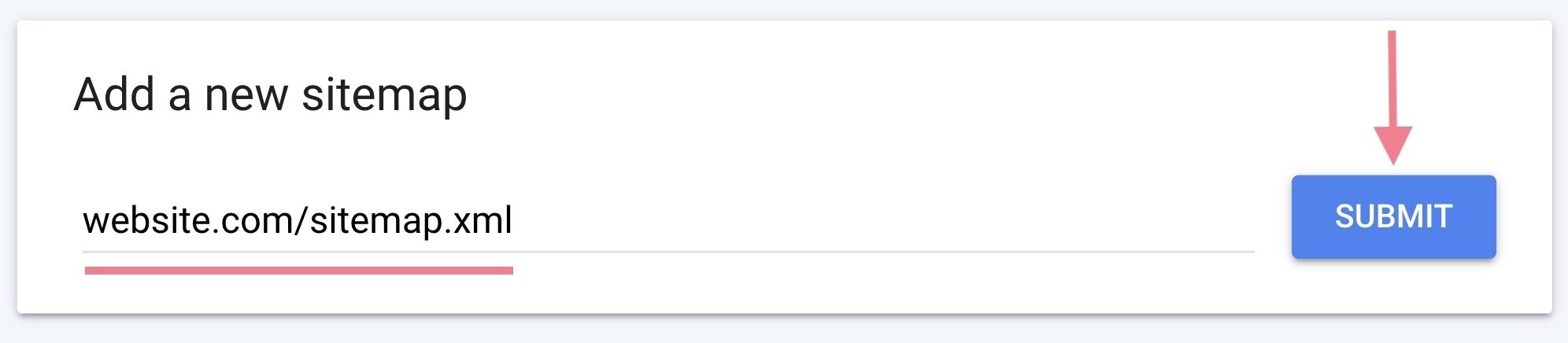 adicionando um novo sitemap no google search console