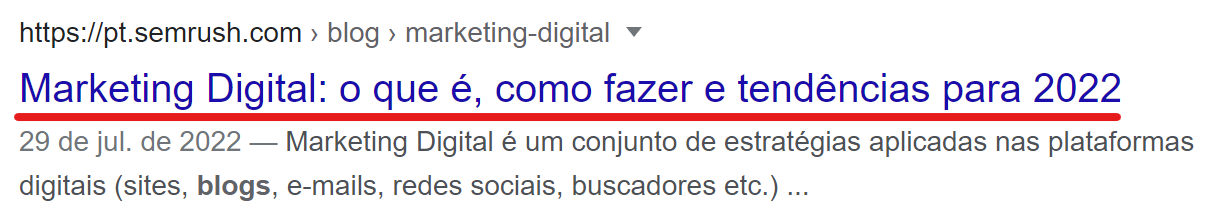 exemplo de title tag na serp