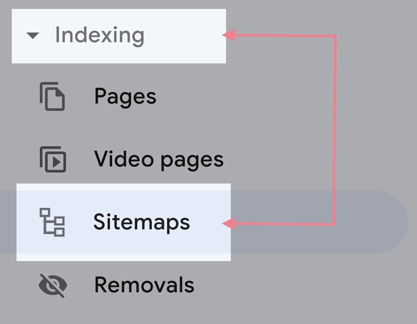 indexação no google search console para navegação em sitemaps