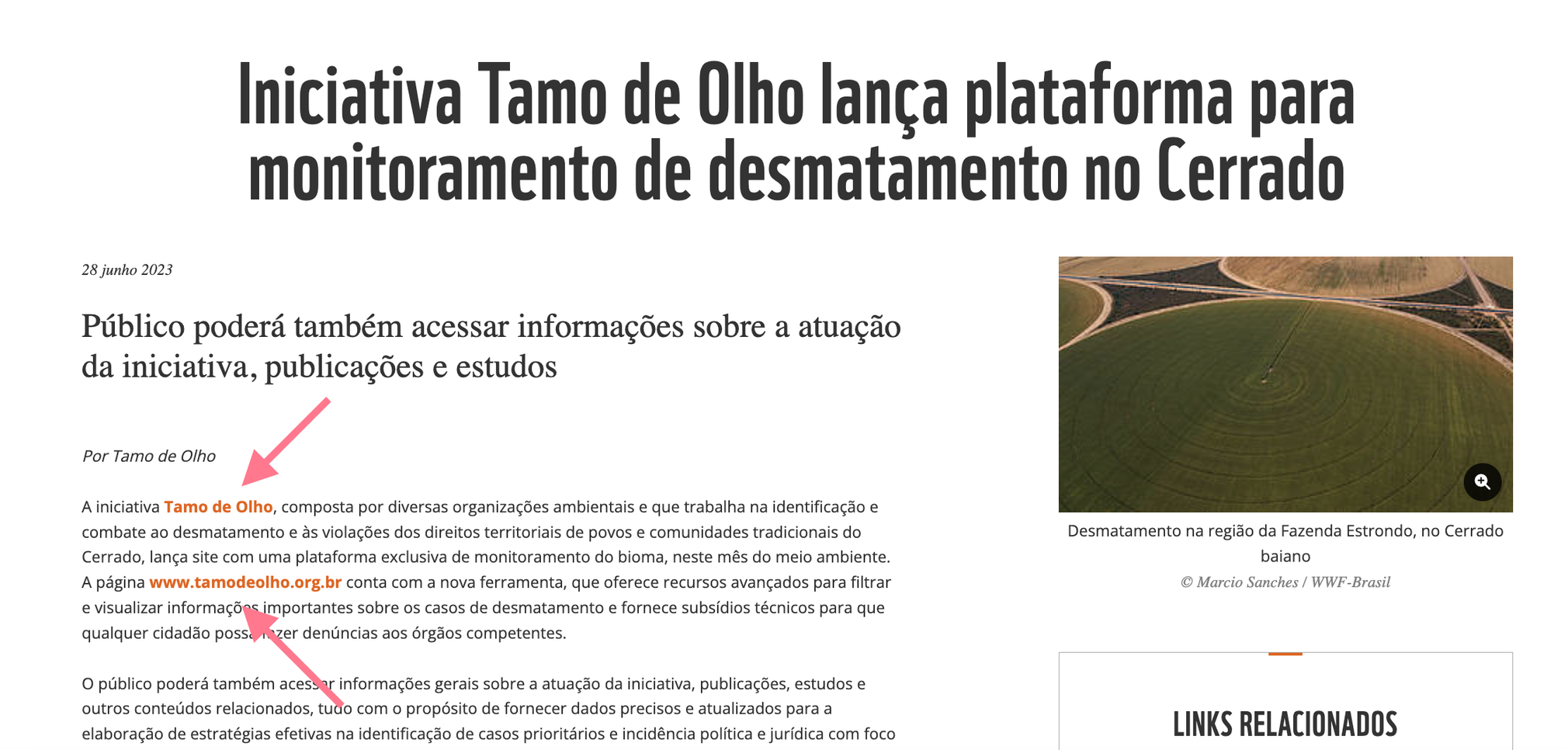 exemplo de backlinks em blog
