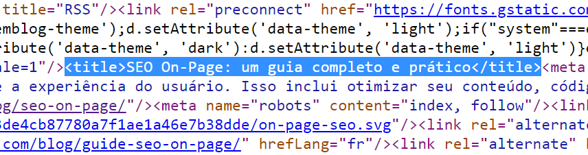 title tag no código-fonte