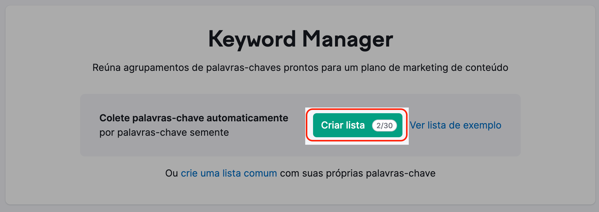 keyword manager tool