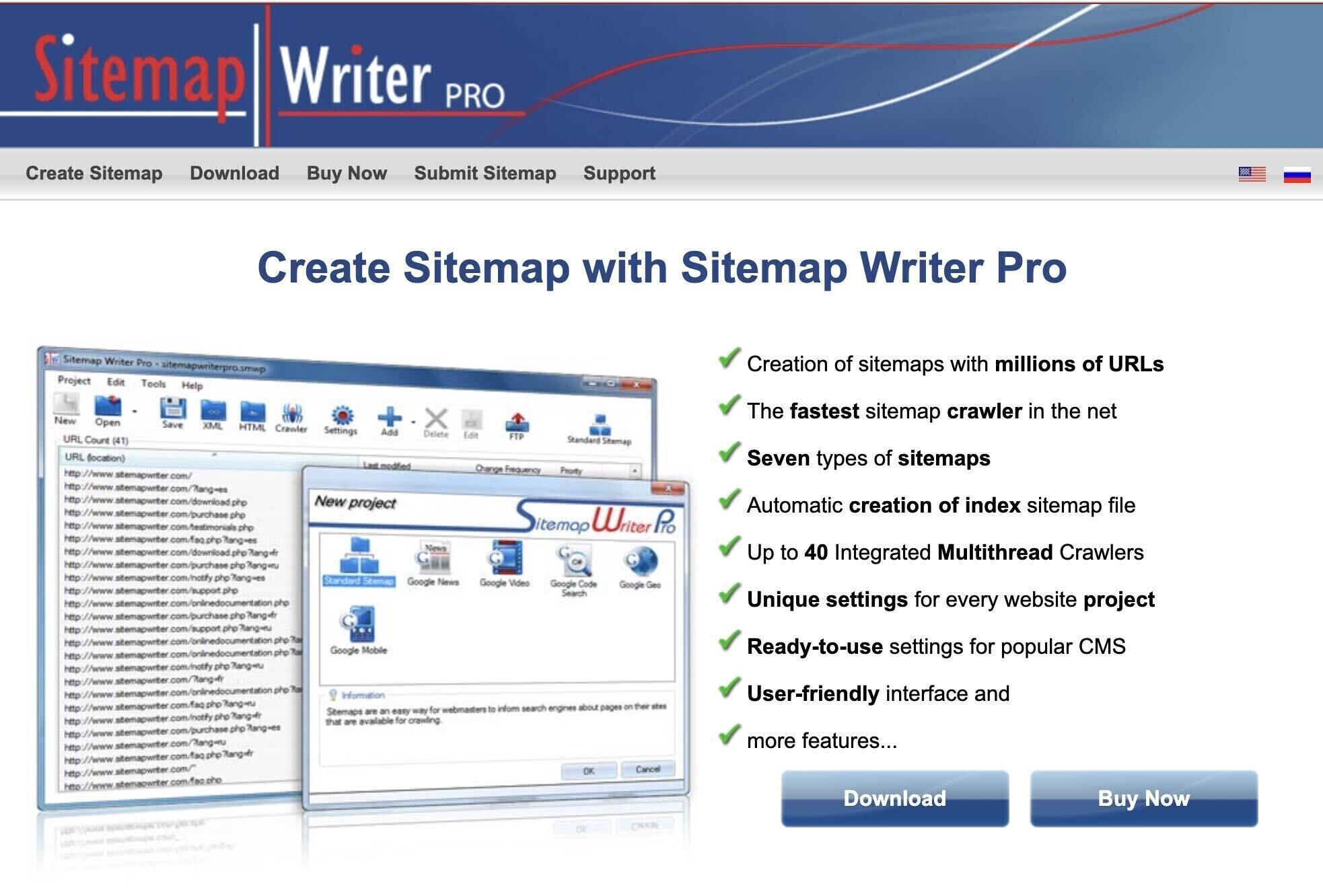 página inicial sitemap writer pro