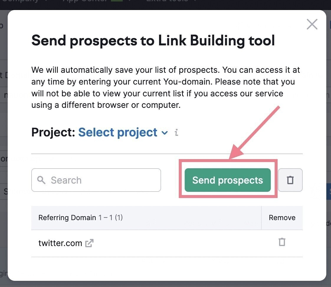 prospects na ferramenta link building