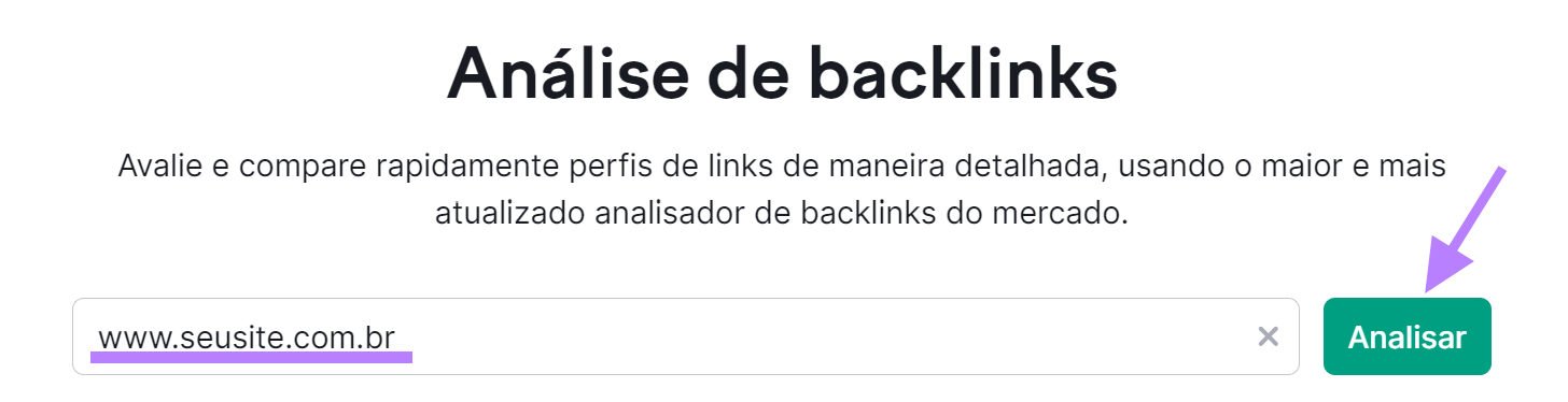 ferramenta análise de backlinks